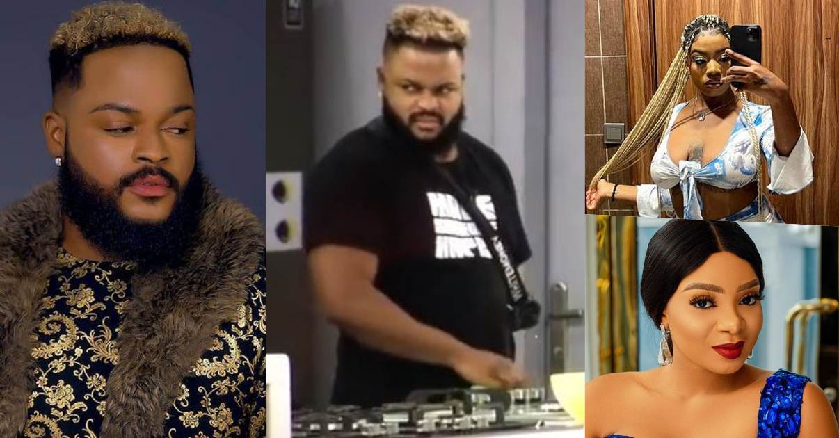 #BBNaija: WhiteMoney's epic reaction as Angel and Queen sing Tiwa Savage's Koroba song (Video)