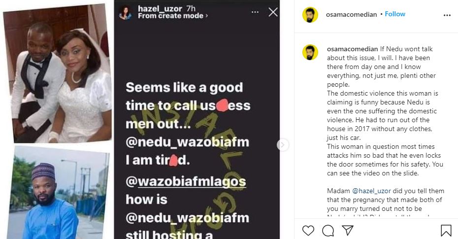 "He once ran out without clothes, he's the victim" - Nedu Wazobia's colleague says as he reveals son's father