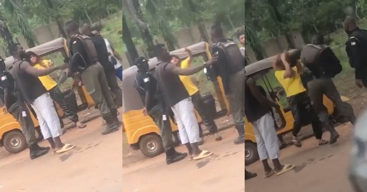 Police officer caught on tape beating woman, calls her 'ashawo' (Video)