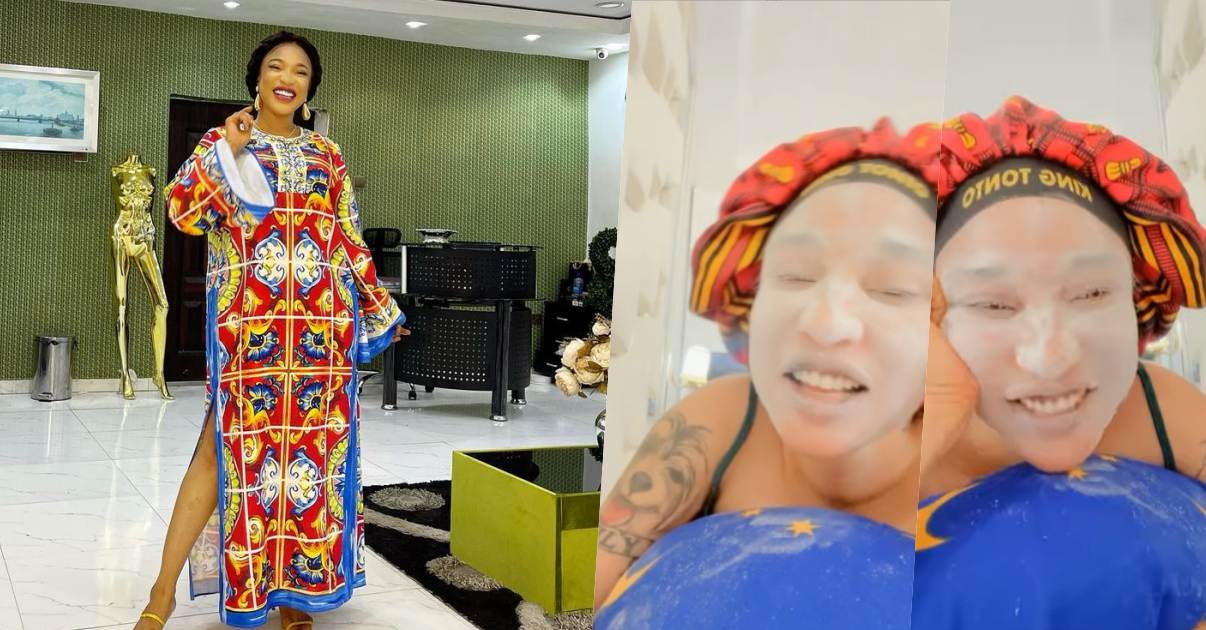 Tonto Dikeh reacts unbothered amid saga with Bobrisky, Prince Kpokpogri (Video)