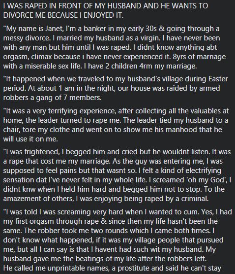 Husband Divorce Papers Rape