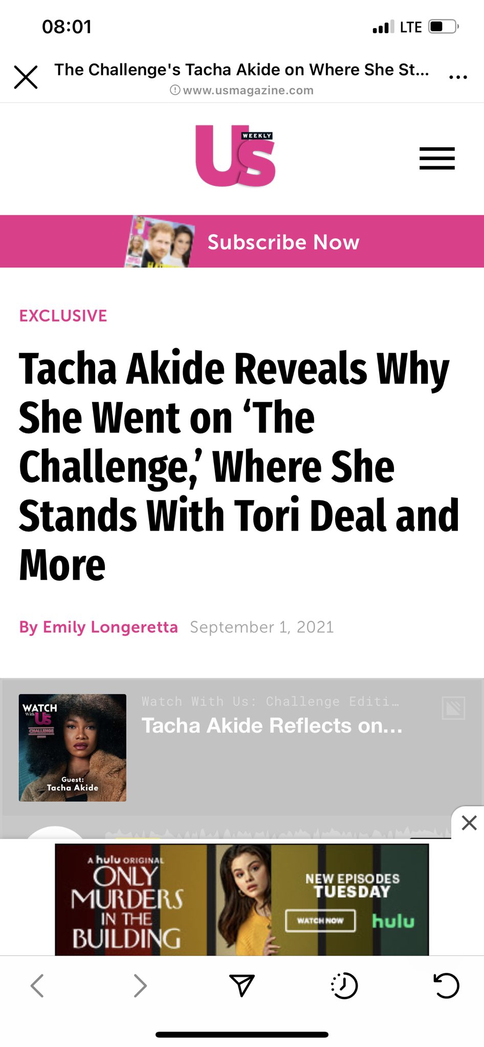 Tacha US Weekly Magazine