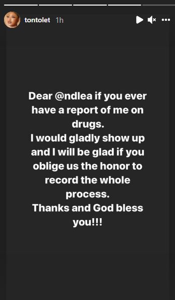 Tonto Dikeh Drugs NDLEA