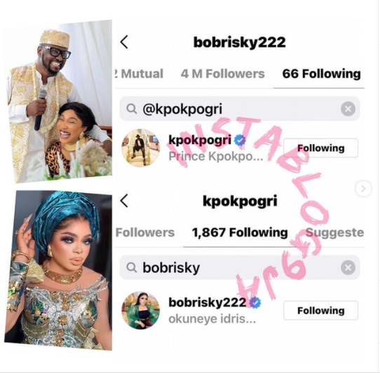 Kpokpogri Bobrisky Instagram