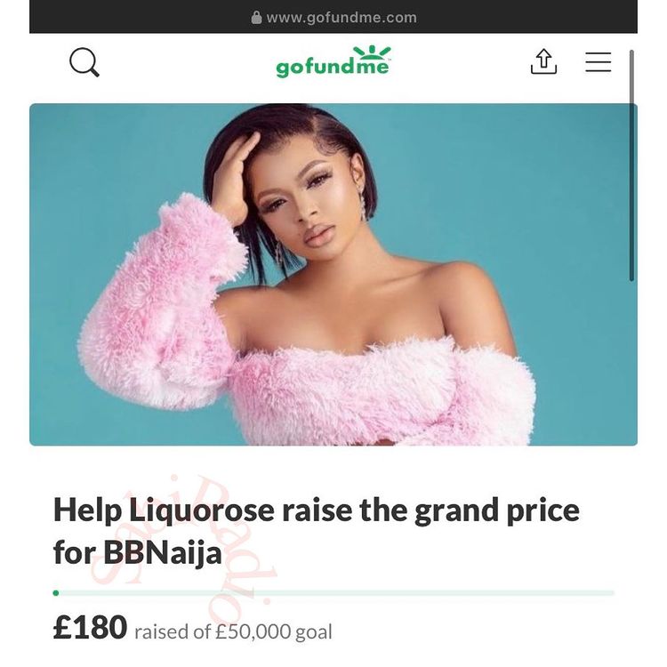 #BBNaija: Fans open GoFundMe to raise N30M for Liquorose