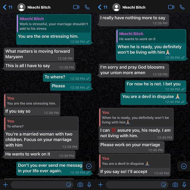 "I want you to be at peace" - Obi Cubana leaks Maria's chat pleading for mercy from lover's wife 