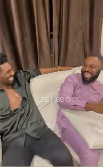 #BBNaija: Boma and Tega's husband spotted hanging out together (Video)