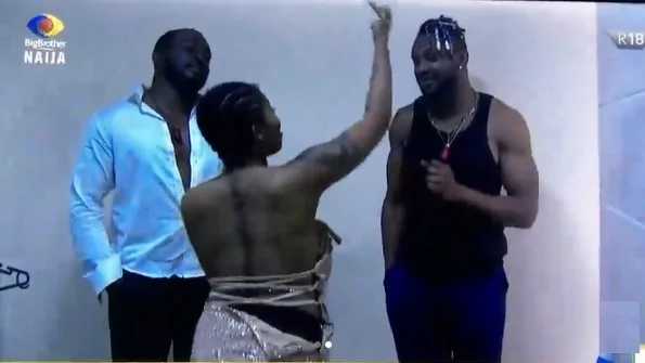 #BBNaija: "The audacity to call me fake" - Angel and Cross engage in heated argument (Video)