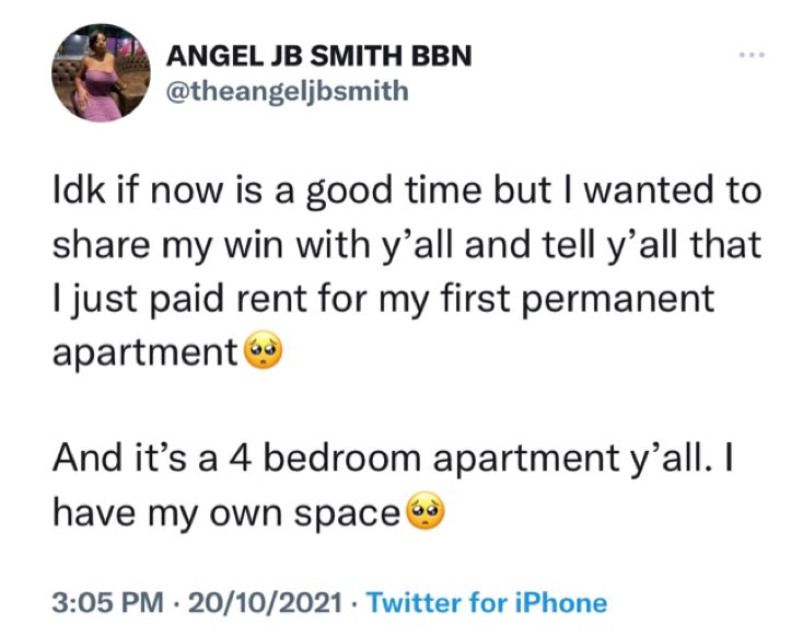 Angel Paid first apartment