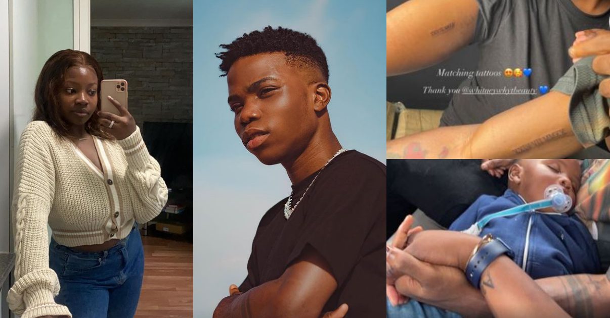 Singer, Lyta and baby mama reconcile, share matching tattoos months after heated fight