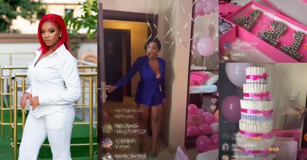 "I thought they said we were broke" - Moment Angel walks into surprise welcome back party (Video)