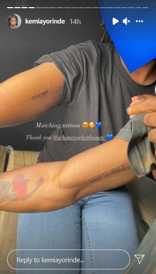 Singer, Lyta and baby mama reconcile, share matching tattoos months after heated fight
