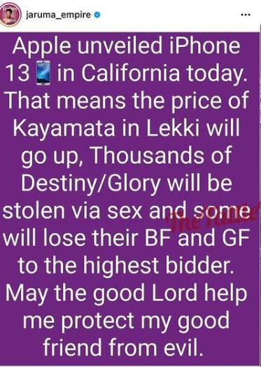 Jaruma brags about 'thousands of destinies that will be stolen' with her products as iPhone 13 rolls out
