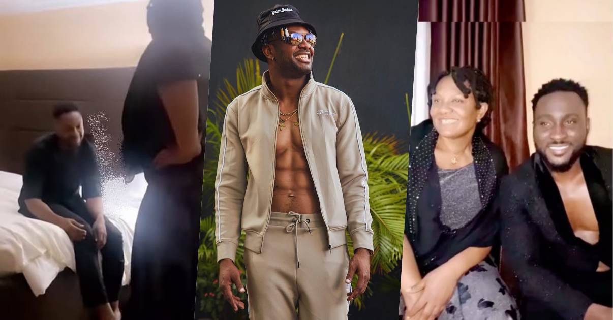 "Where did you get that energy from" - Cross' mom meets Pere, questions son about performance on BBNaija (Video)