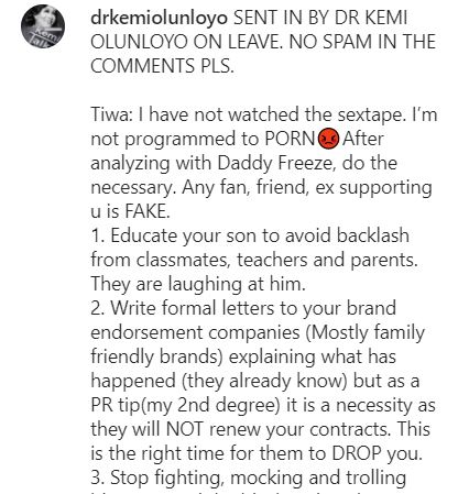 Tape Saga: "Any fan, friend, ex supporting you is fake" - Kemi Olunloyo tips Tiwa Savage on how to move on