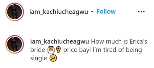 Reality star, Kachi Ucheagwu in trouble for asking for the price of Erica Nlewedim's bride price
