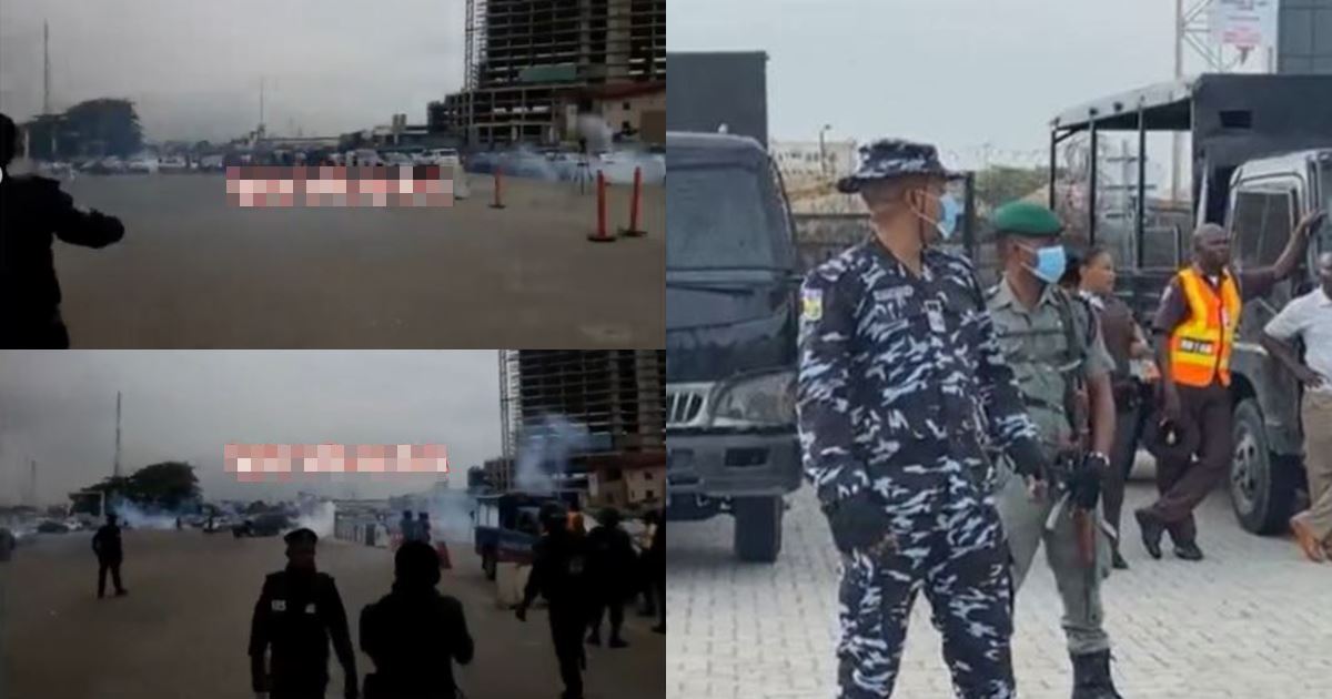 police teargas protesters endsars memorial