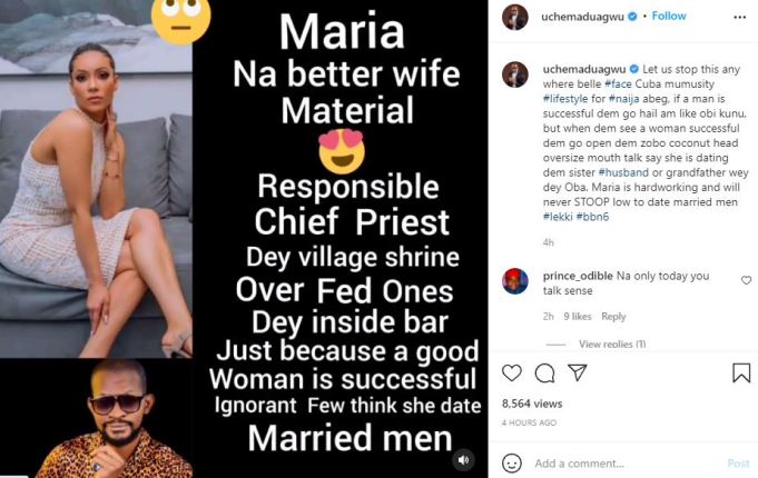 Uche Maduagwu defends Maria husband snatching allegations