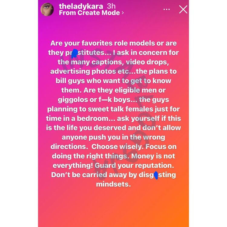 "Ask yourself if this is the life you deserved" - Lady Kara pricks conscience of people with role models