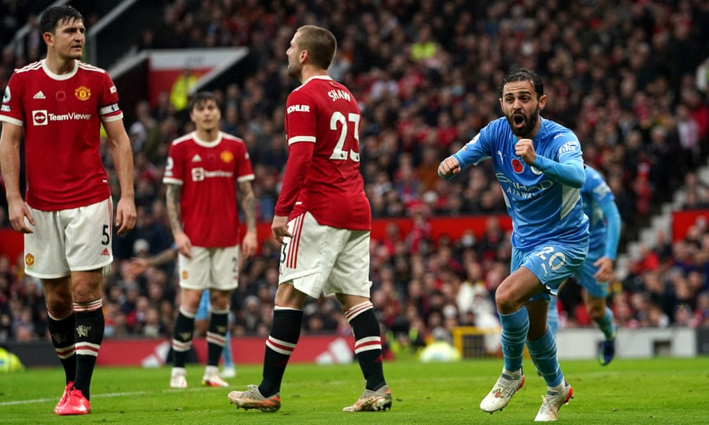 Manchester United 0-2 City Premier league 