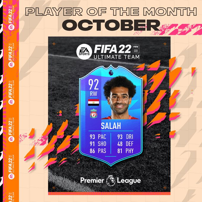 Mohamed Salah wins Premier League Player of month October