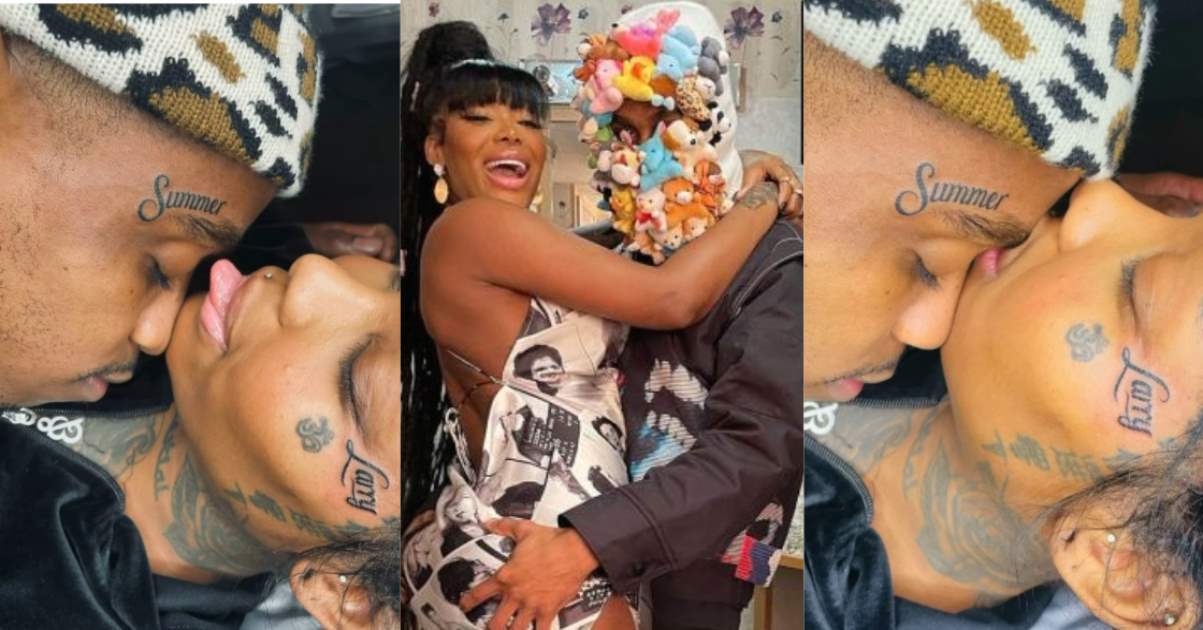 Singer Summer Walker and her man, LVRD Pharaoh, get tattoos of each other's name on their faces
