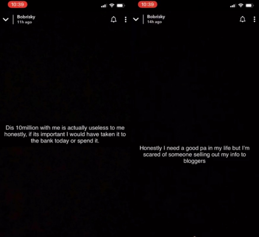 "N10M is useless to me" - Bobrisky brags as he speaks on fear of getting new P.A (Video)