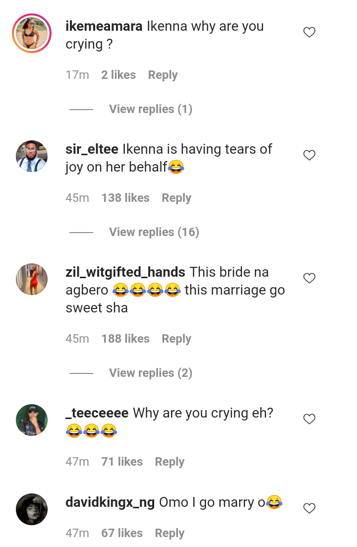 Groom Bride crying vows