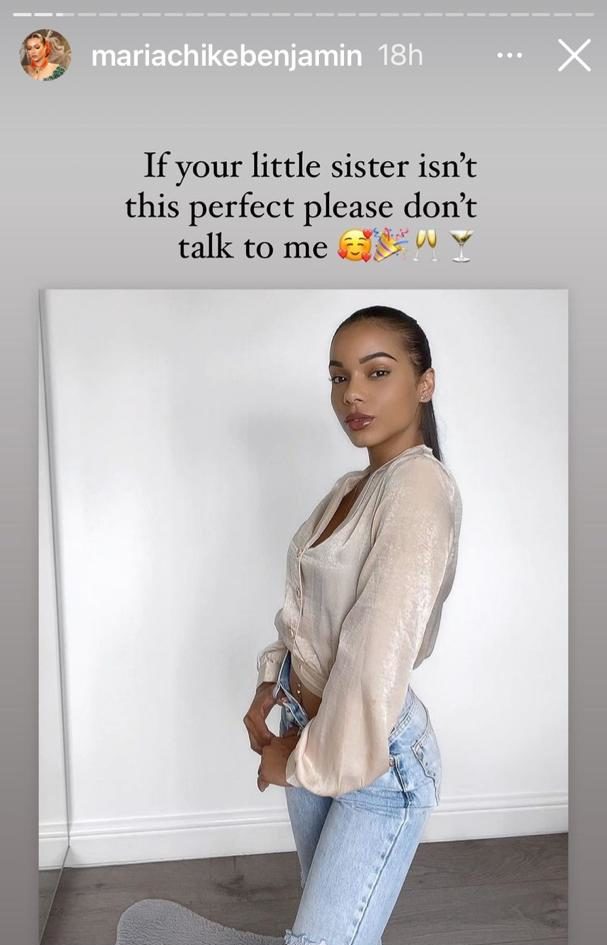 Reaction as Maria Chike shows off mother and sister (Video)