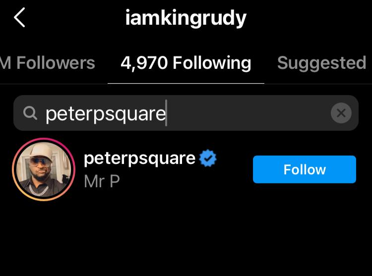 PSquare: Peter and Paul allegedly follow each other on Instagram