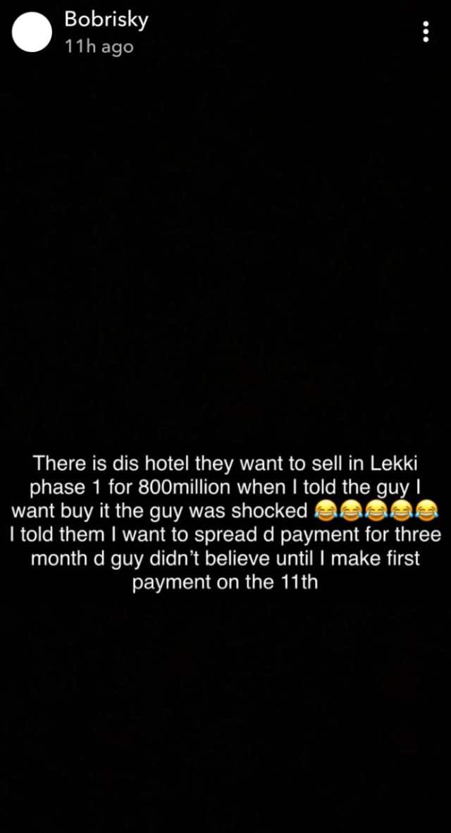 Bobrisky Lagos Hotel Petrol