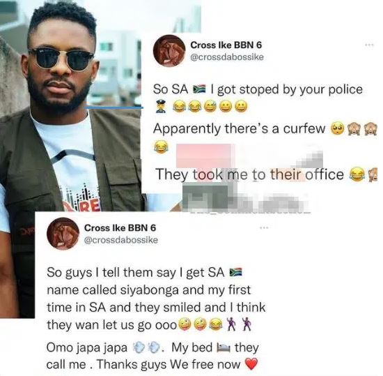 Cross Arrested South Africa