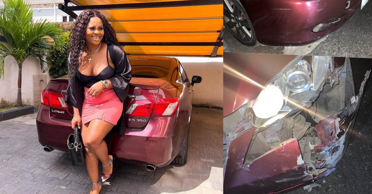 Tega Dominic grateful after narrowly surviving car accident