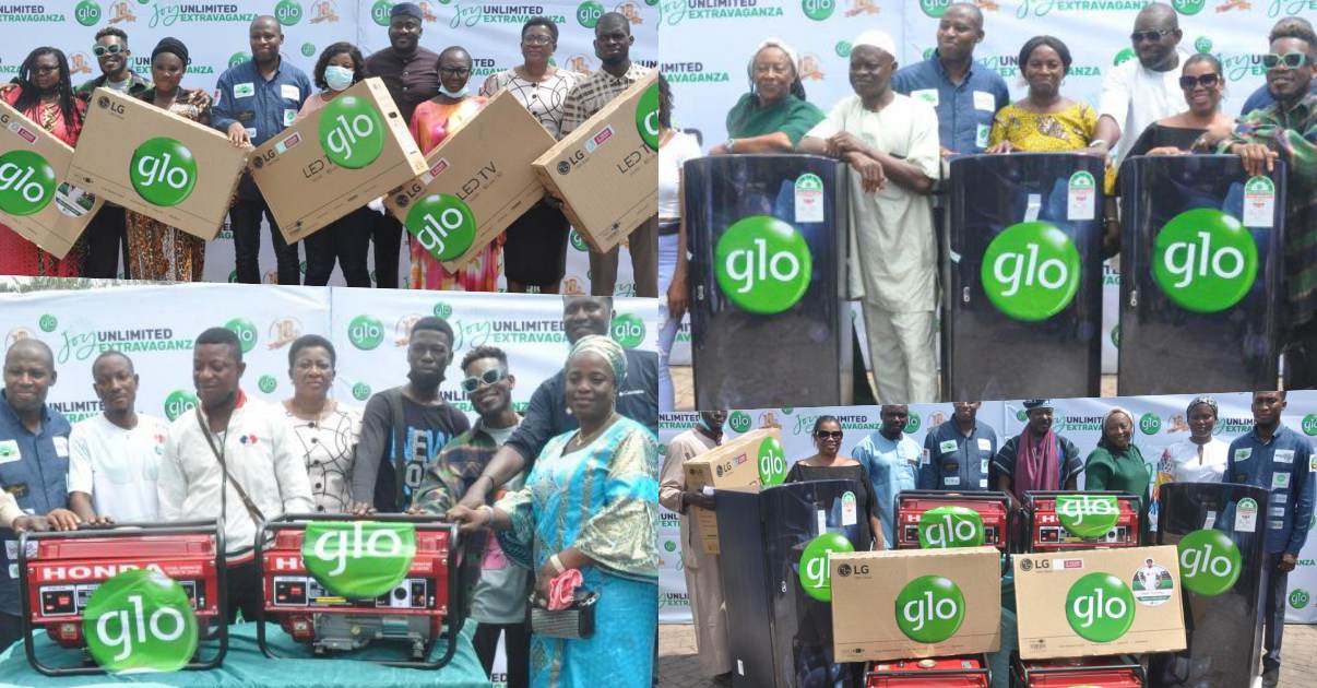 Winners ecstatic as they receive Glo Joy Unlimited Extravaganza prizes