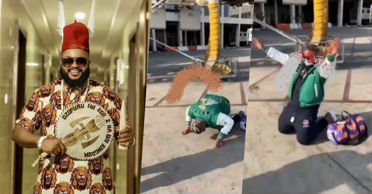 Watch Whitemoney's epic reaction after touchdown in Dubai, first-ever international trip (Video)