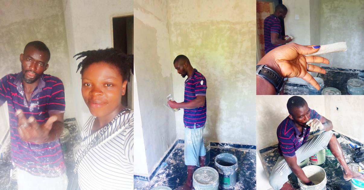 "You brought what will make him liable to die young" - Reactions as Lady visits husband’s work site with 'refreshment'