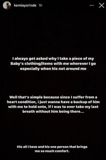 "Get therapy, stop looking for pity on internet" - Lyta's baby mama dragged over reason for keeping son's cloth on her always