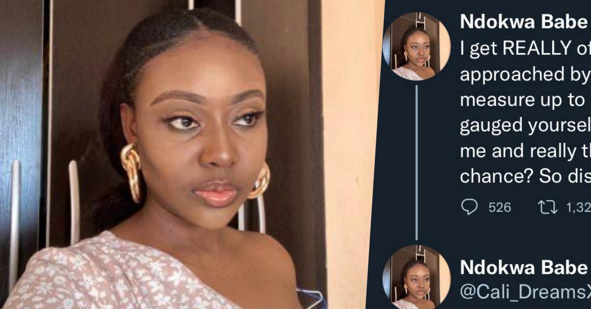 "I get offended when I'm approached by men who don't measure up to me" - Lady sparks reactions