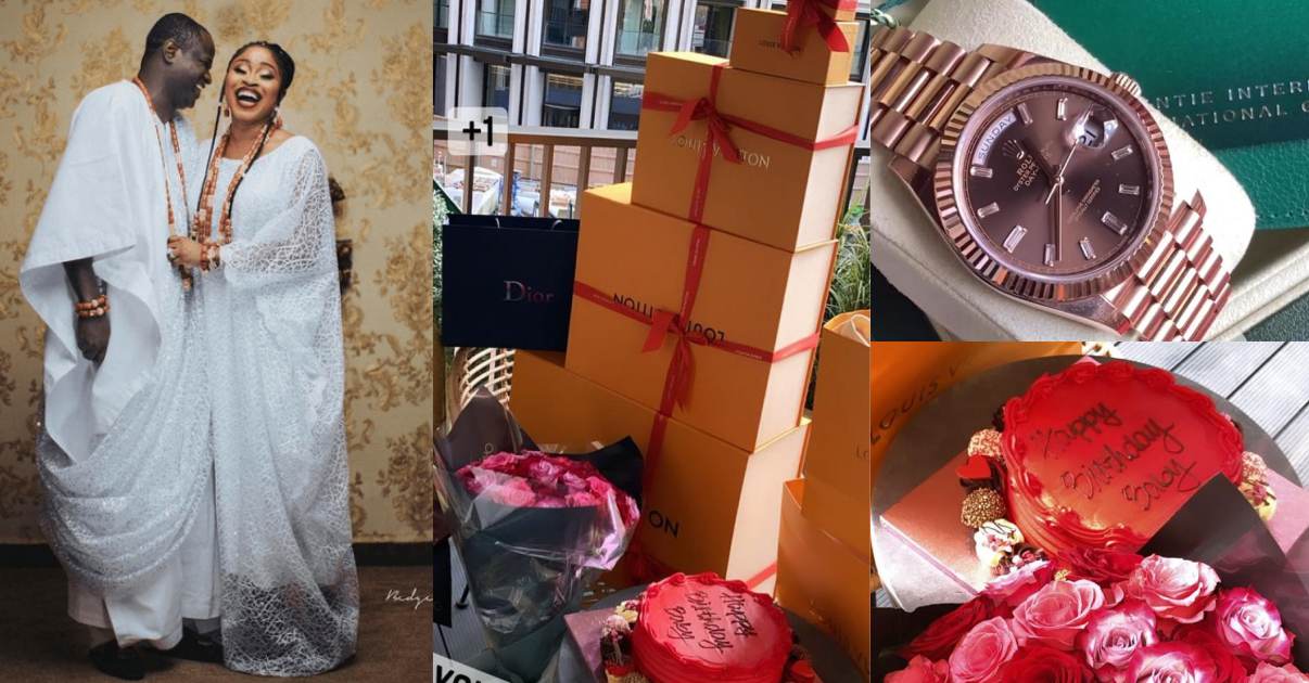 Malivelihood gifts wife N40M wristwatch, others on her birthday (Video)