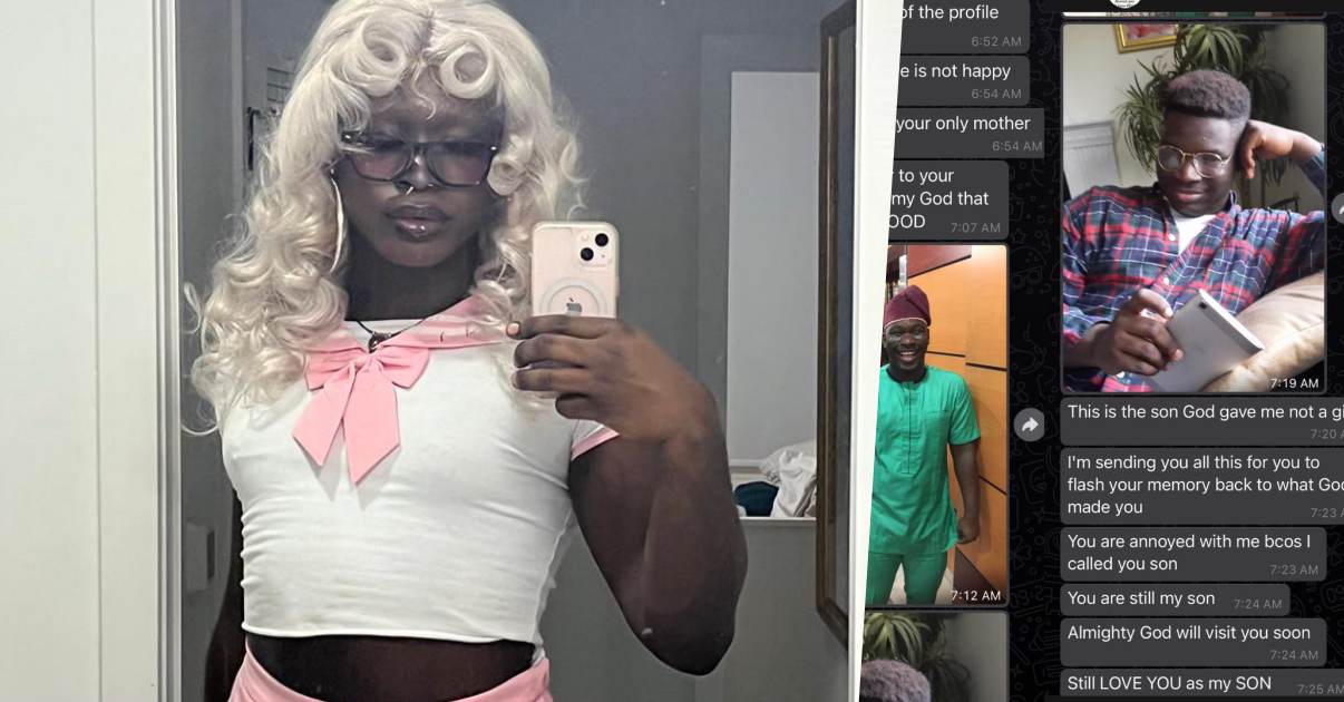 Reactions as man calls out mother for expressing concern over his appearance
