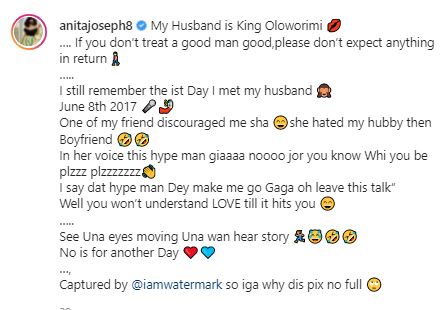 Anita Joseph celebrates husband, recounts love story of how they met 