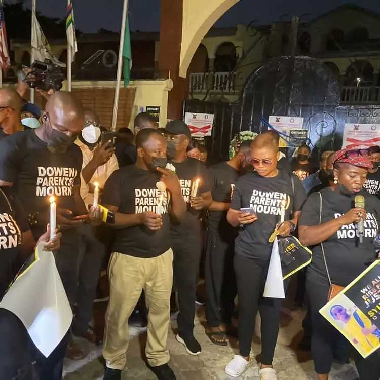 "These ones just want their kids to go back to school" - Reactions trail Dowen Parent's candlelight procession for Sylvester Oromoni