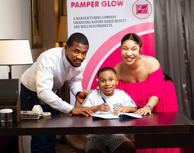 Tonto Dikeh's son, King Andre, bags endorsement deal with beauty brand