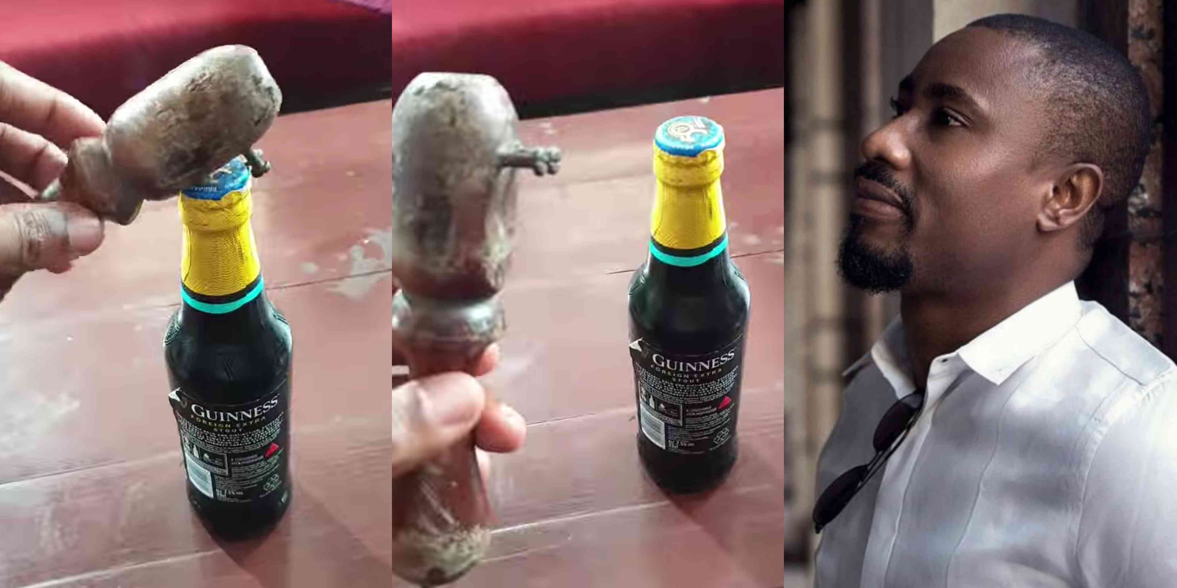 Bottle opener used in Cameroon amazes Nigerians; stirs Senator's reaction