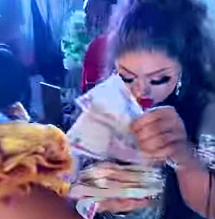 "I doubt he rented this money" - Moment Bobrisky sprayed wads of cash at Sotayogaga's birthday party sparks reactions [Video]
