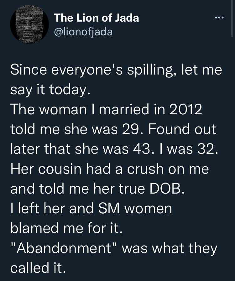 32-year-old man narrates how he found out wife's real age as 43 instead of 29 after marriage 