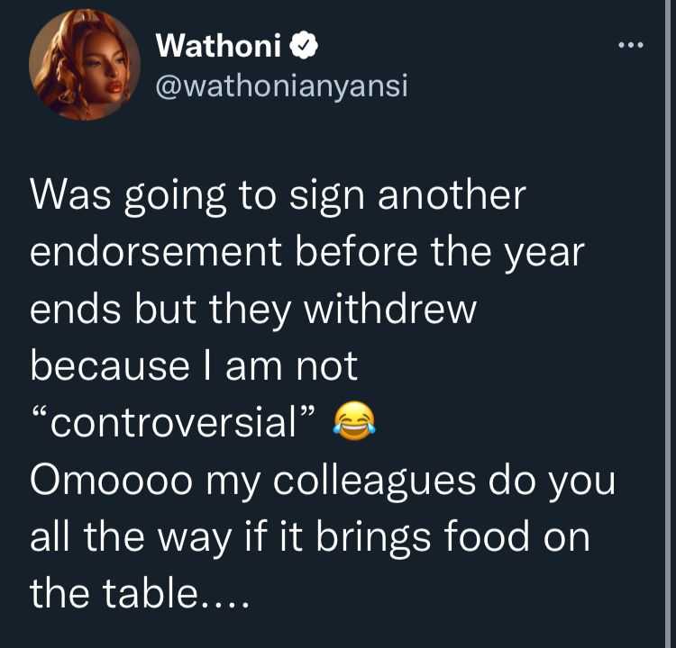 "Stop acting like everyone is out to get you" - Tochi gets real with Wathoni over claims of being dumped by brand for not being controversial