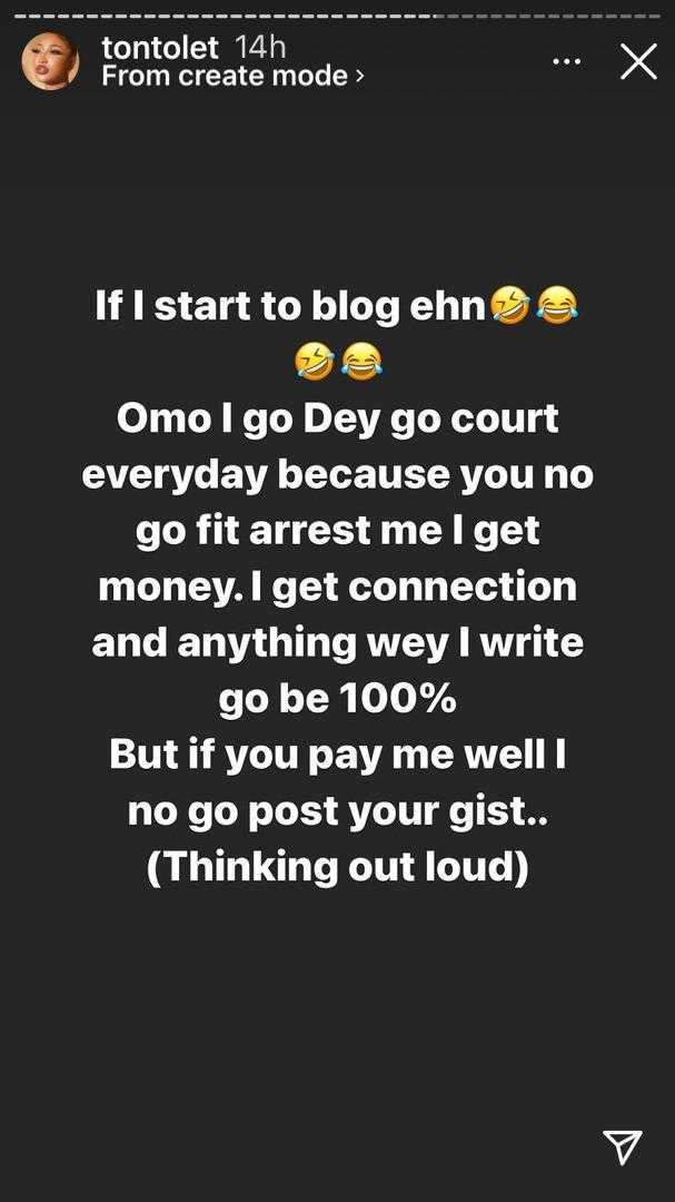 Tonto Dikeh expresses interest at exposing celebrity's fake life, rejects advise to write on Jim Iyke