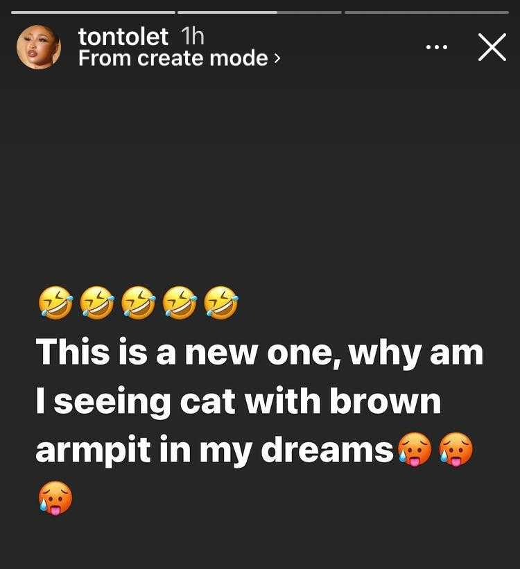 "Why am I seeing cat with brown armpit in my dream" - Tonto Dikeh cries out