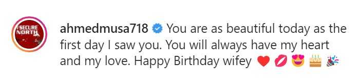 "How many people he wan give his heart" - Reactions as Ahmed Musa celebrates birthday of new wife